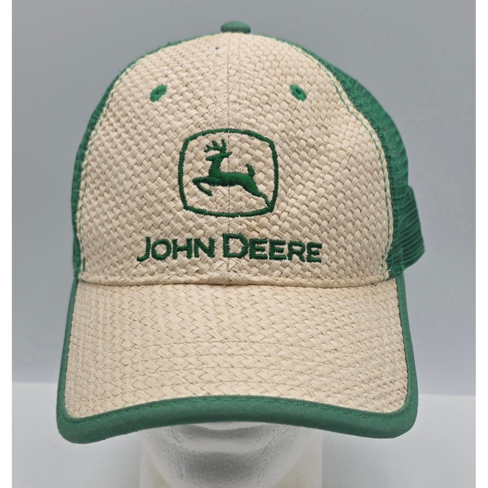Vintage John Deere Trucker Hat Deadstock Straw Snapback Cap Cary Francis Group